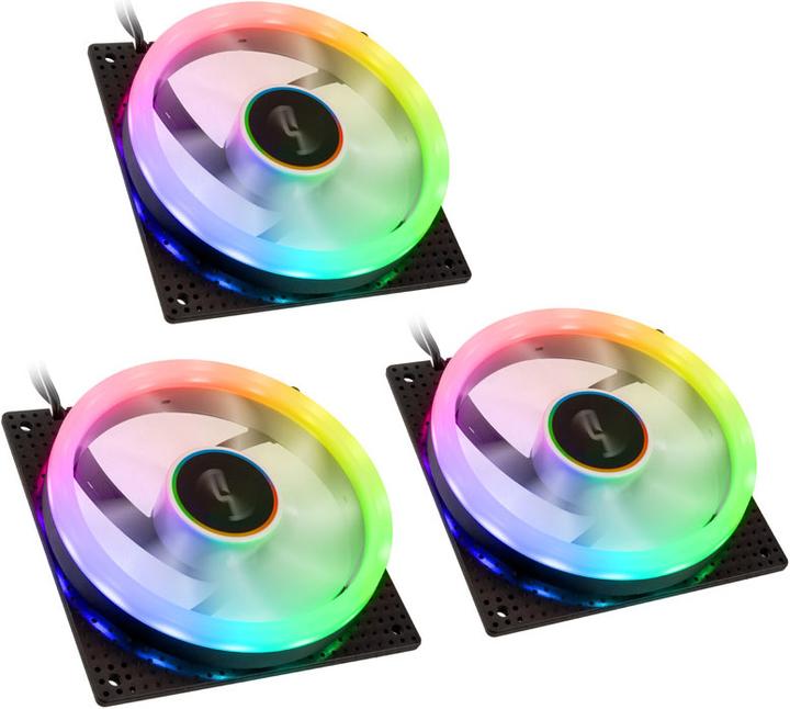 Actual product image Cryorig Crona X 1v3 PWM 120mm ARGB fan set (120 mm, 3 x)