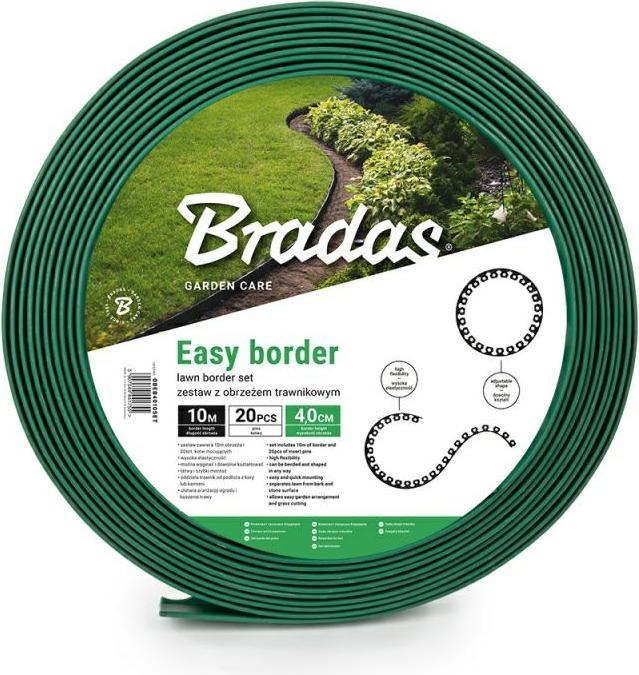 Image du produit Bradas Zestaw Obrzeży Trawnikowych 40mm Easy Border Zielone (1000 cm)