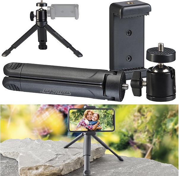 Image du produit Somikon Lot de 2 trépieds pour smartphone avec support pivotant pour smartphone (Métal)