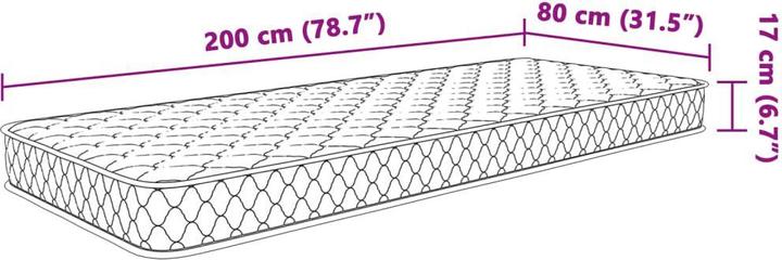 Produktbild VidaXL Celestine (80 x 200 Zentimeter, Schaumstoffkern)