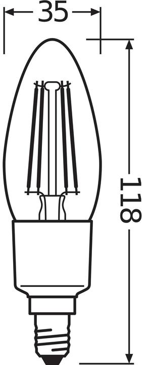 Actual product image Ledvance Smart Candle 40 (E14, 4 W, 470 lm, 1 x, E)