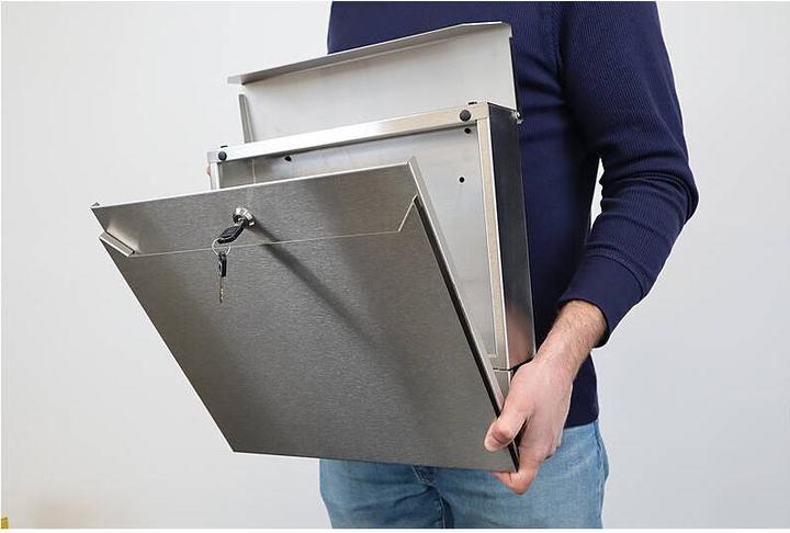 Actual product image SafePost 800 Design letterbox stainless steel