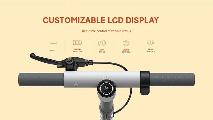 Actual product image Okai ES10 NEON Lite (20 km/h, 30 km, 300 W)