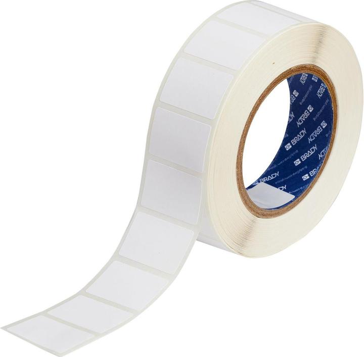 Immagine prodotto Brady J40-235-2475, Pellicola poliestere Inkjet, bianca, opaca, 38,10 x 25,40 mm, permanente (750 E.)