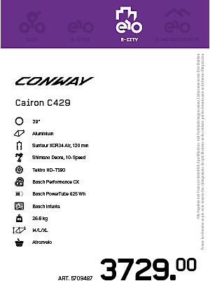 Produktbild Conway Cairon C 429 29 Herren E-Bike 2021