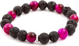 Immagine prodotto Beneto Bracciale di perline in occhio di tigre e pietra lavica MINK20 / 17
