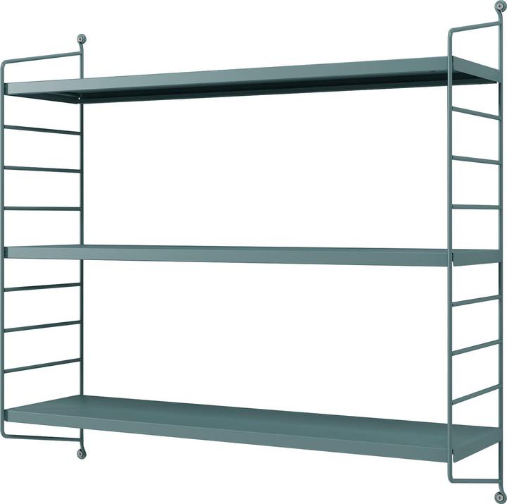 Actual product image En.Casa Modular wall shelf Strängnäs set of 3 grey blue
