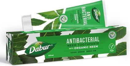 Immagine prodotto Dabur Dentifricio antibatterico al Neem 100ml Cura orale naturale con estratti di Neem per un alito (100 ml)