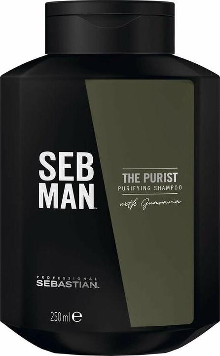 Sebastian SEBMAN The Purist Men's Shampoo Purifying Dry Hair and Normal or Oily Hair 250ml (250 ml, Flüssiges Shampoo)