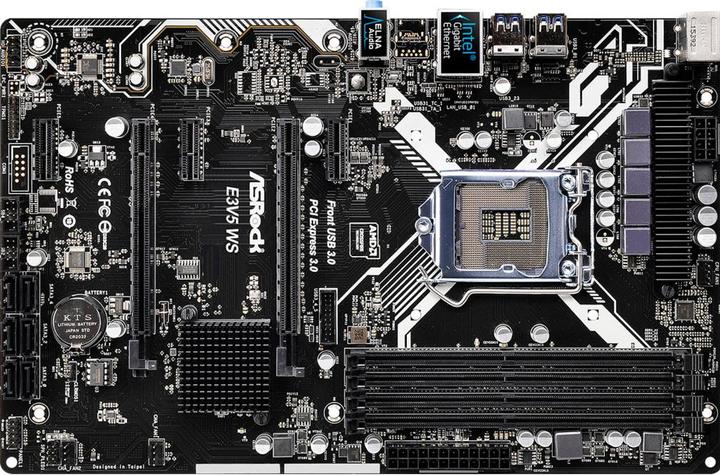 Actual product image AsRock E3V5 WS (LGA 1151, Intel C232, ATX)