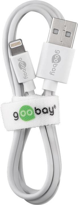 Actual product image Goobay Lightning USB charging and synchronisation cable (2 m, USB 2.0)