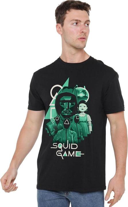 Actual product image Squid Game Mens Front Man Group Shot T-Shirt (4XL)
