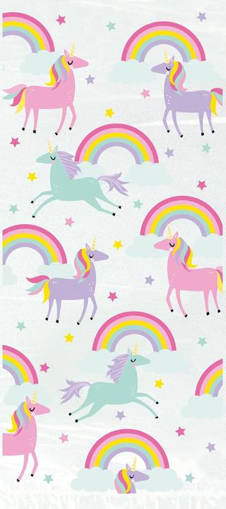Produktbild Unique Party Einhorn und Regenbogen Cellophan Partytüten (20er Pack)