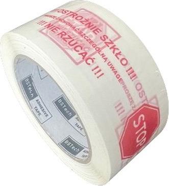 Actual product image Bestpak BSTech adhesive tape with print 48x100m "Careful glass" 6 pcs. (48 mm)