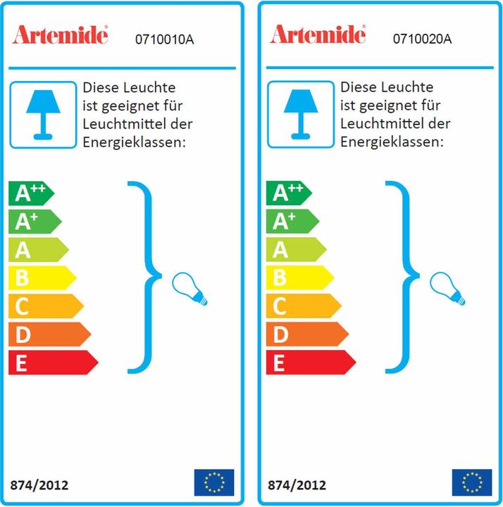 Label énergétique Artemide Melampo Notte (349 lm, E14)