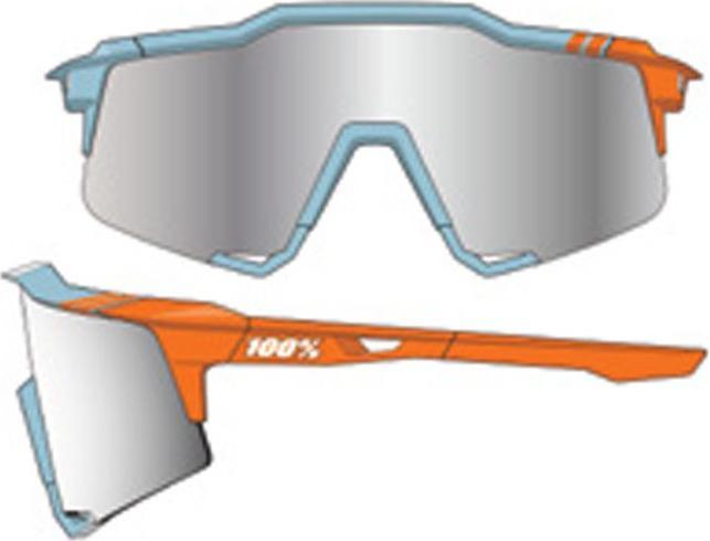 Produktbild 100% Brille Speedcraft Tall Soft Tact (Soft Tact Two Tone, HiPER Silver Chrome)