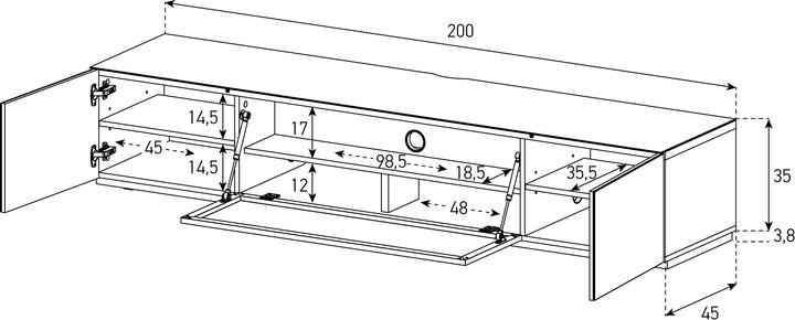 Produktbild Sonorous STA200F (200 x 45 x 35 cm)