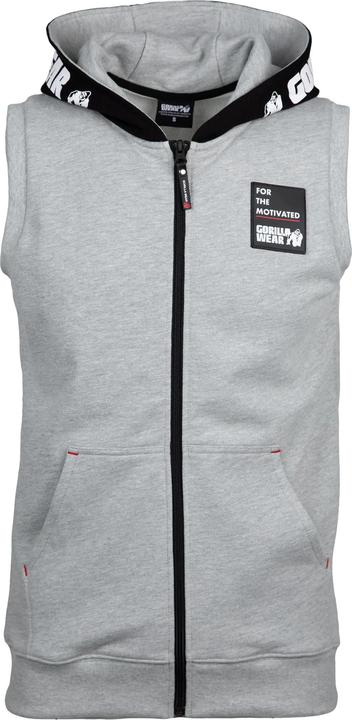 Gorilla Wear Milwaukee Zip Hooded Tank Top - Grau (S)