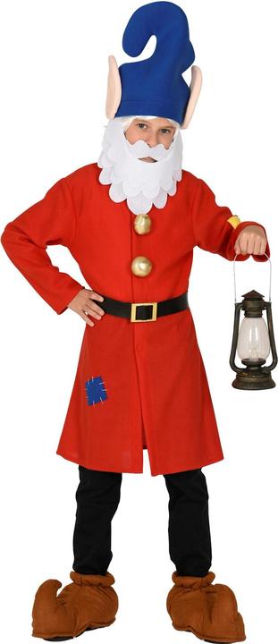 Actual product image Widmann Dwarf costume: top, belt, hat with beard (128)