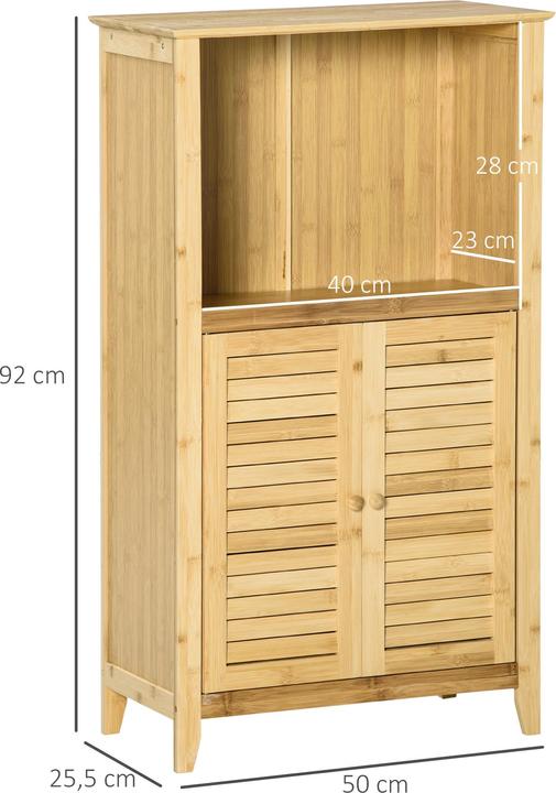 Image du produit Homcom Armoire de salle de bains (50 x 25.5 x 92 cm)