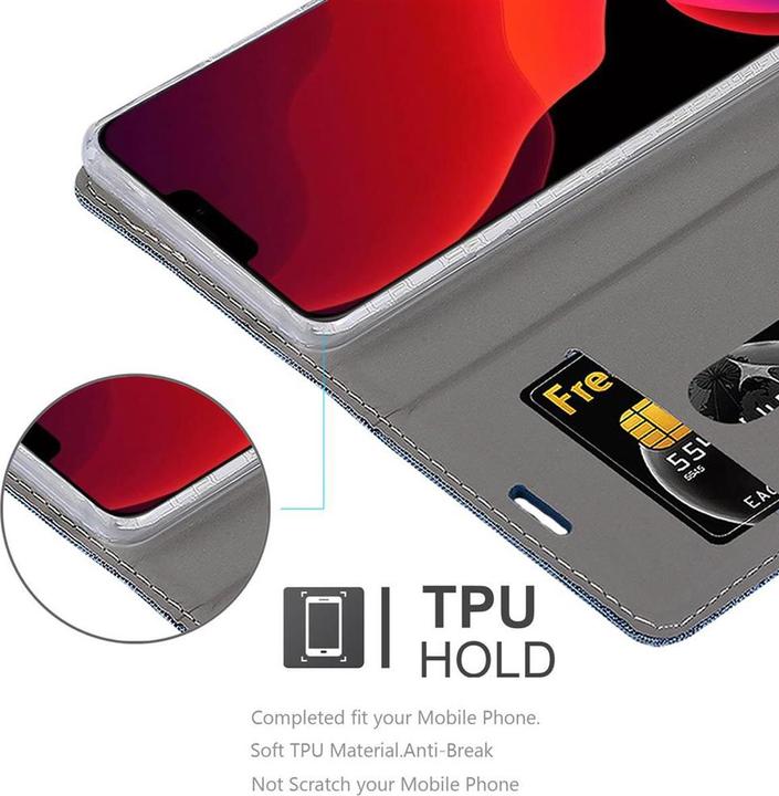 Image du produit Cadorabo Couverture look jeans Book (Apple iPhone 12, Realme 12 Pro+)