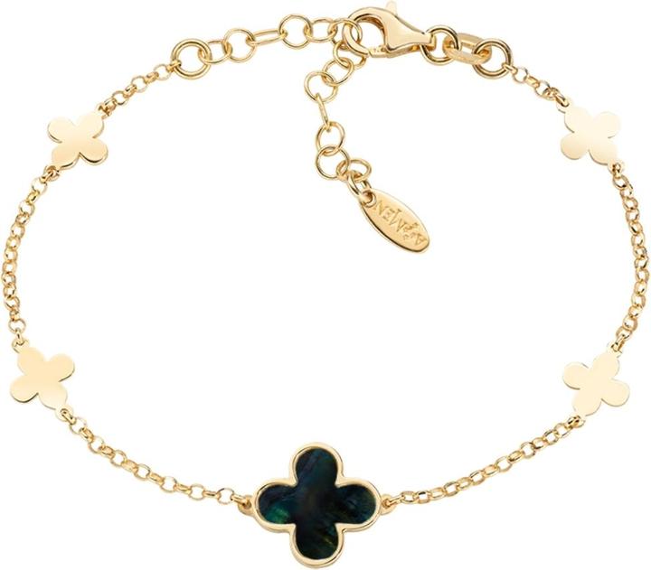 Amen Mother of Pearl Flower Armband (19 cm, Silber 925)