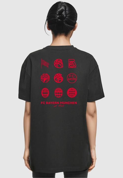 Produktbild FC Bayern München Ladies Logo History Red Oversized Boyfriend Tee - 118301 (S)