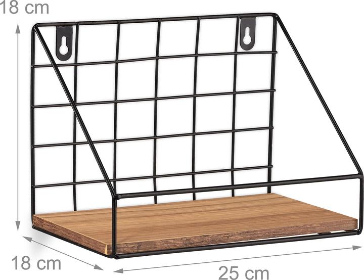 Immagine prodotto Relaxdays Mensola da-parete (25 x 16 x 18 cm)