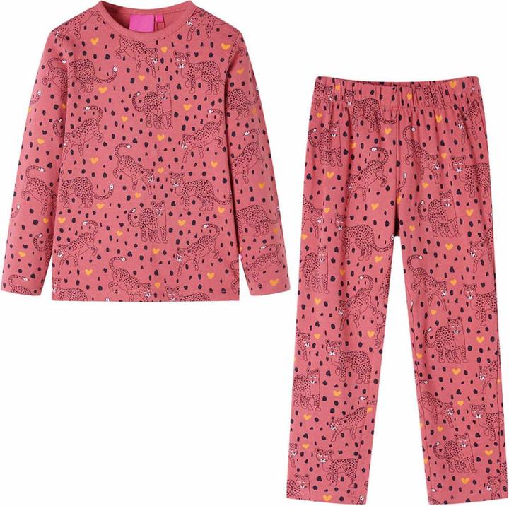Immagine prodotto VidaXL Pigiama da bambino a maniche lunghe rosa scuro 92,Materiale: 95 (92)