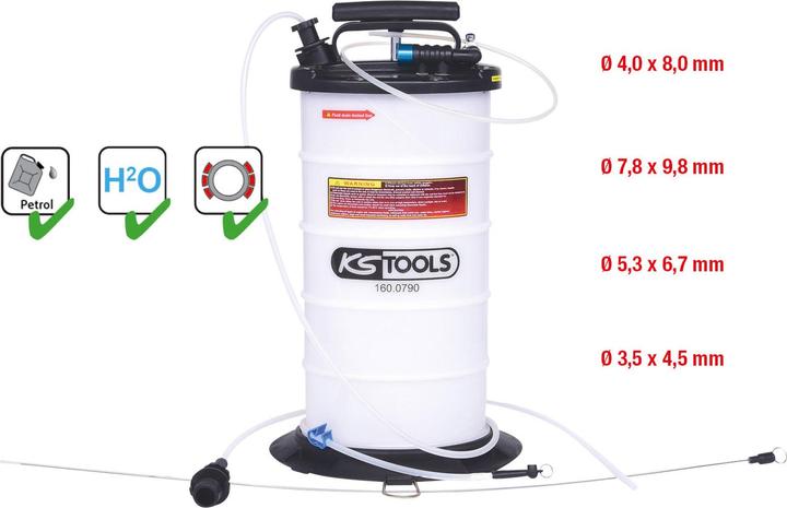 Produktbild KS Tools Vakuum-Absaugpumpe 9,5 Liter inklusive 4 Sonden