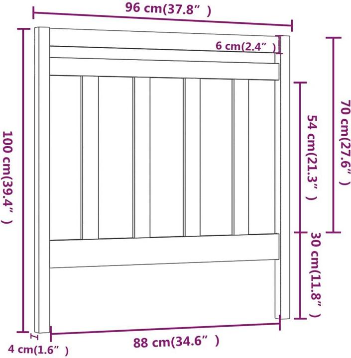 Actual product image VidaXL Daisi (95 x 4 x 100 cm)