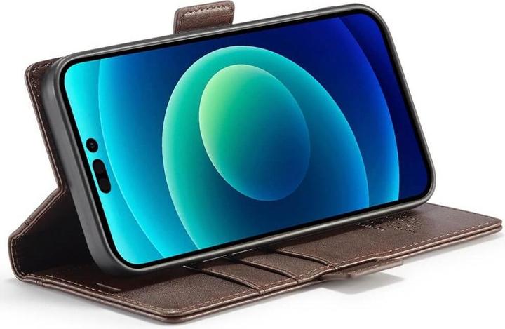 Produktbild Cover-Discount iPhone 14 Pro - Stand Flip Case Hülle braun (Apple iPhone 14 Pro)