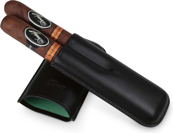 Actual product image Zino Leather Cigar Case Robusto XL-2 black (1 x)