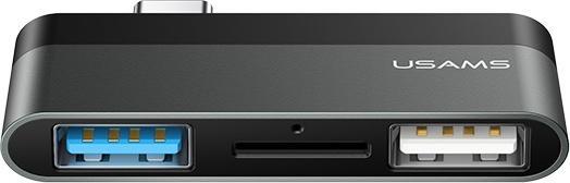 Productafbeelding Usams CONCENTRATORIAUS USB US-SJ463 1 x Micro SD + 2 x USB-A 3.0 (SJ463HUB01) (USB-C, 3 Havens)