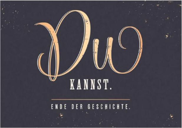 Produktbild Postkarte Vintage Art Du kannst, Ende der Geschichte