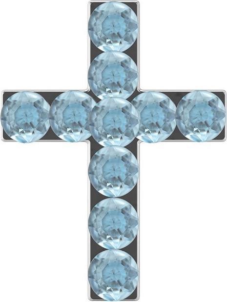 Produktbild Studex Sensitive Ohrstecker Kreuz Aquamarine (Edelstahl)