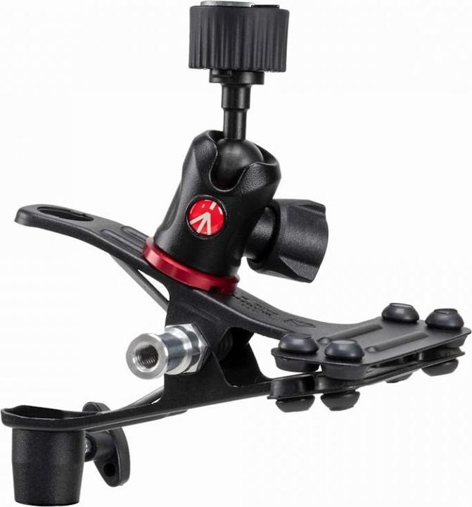 Produktbild Manfrotto Spring Clamp, Universalklammer Cold Shoe mit Kugelkopf und Blitzschuh (Stativ Fernsteuerung)