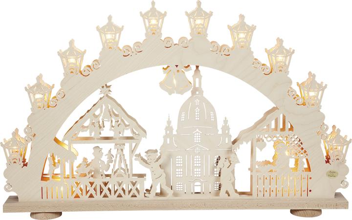 Saico 3D-Lichtbogen Dresdner Striezelmarkt mit Innenbeleuchtung