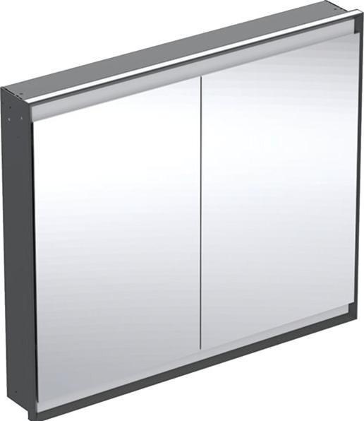 Geberit ONE mirror cabinet with ComfortLight, 2 doors, flush mounting, 105x90x15cm, 505.804.00.