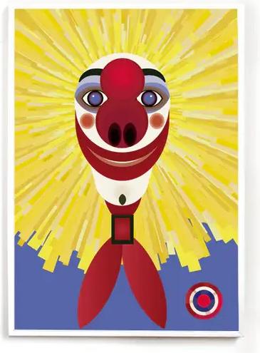 Image du produit S.wert Design Carte postale Bâle Carnaval Waggis (1 pcs)