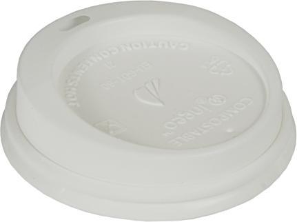 Actual product image Papstar 85220 Cup lid (e) Polyactic acid (PLA) (50 x)