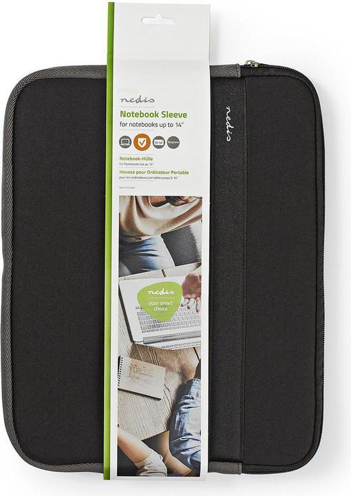 Actual product image Nedis Notebook bag 13-14 inch neoprene, black/anthracite (14")