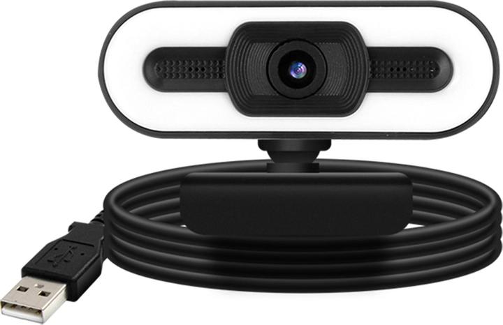Immagine prodotto Avizar Webcam streaming 1080P HD grandangolare con luce LED e microfono - Nero (2 Mpx)