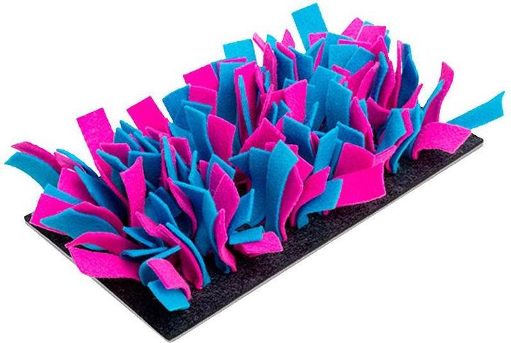 Actual product image Bunny Sniffing mat felt, turquoise-pink