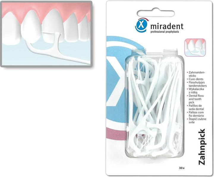Actual product image Miradent Toothpick & floss holder from (30 pcs.)