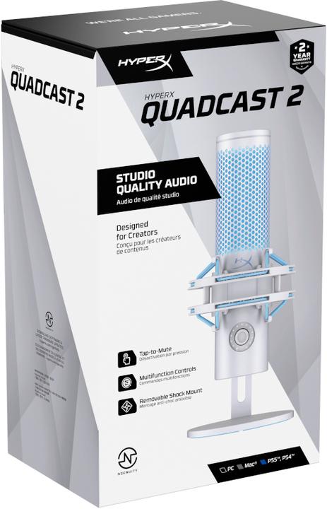 Actual product image HP HyperX QuadCast 2 - USB Microphone (Grey)
