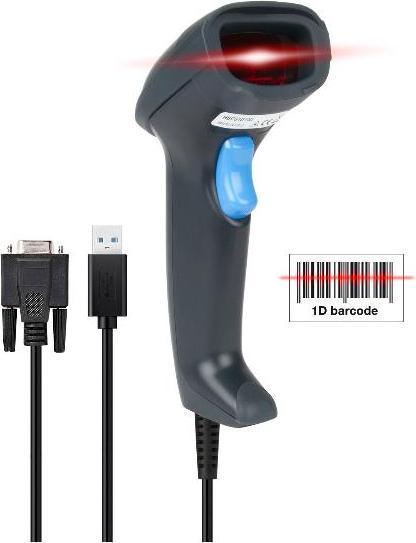 Hamlet HBCS1D10US Barcode-Lesegerät Handlesegerät für Barcodes 1D Laser Grau (1D-Barcodes)