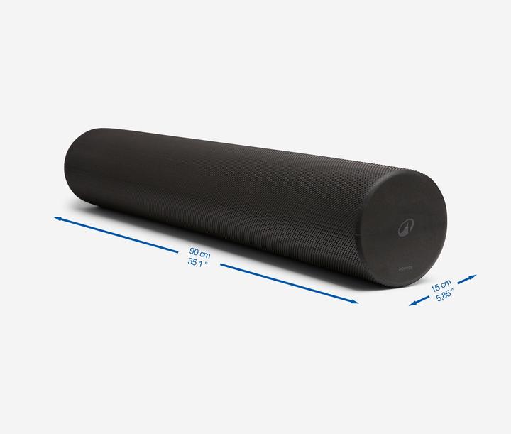 Domyos Rouleau en mousse de Pilates longueur 90 cm diamètre 15 cm, Foam roller noir