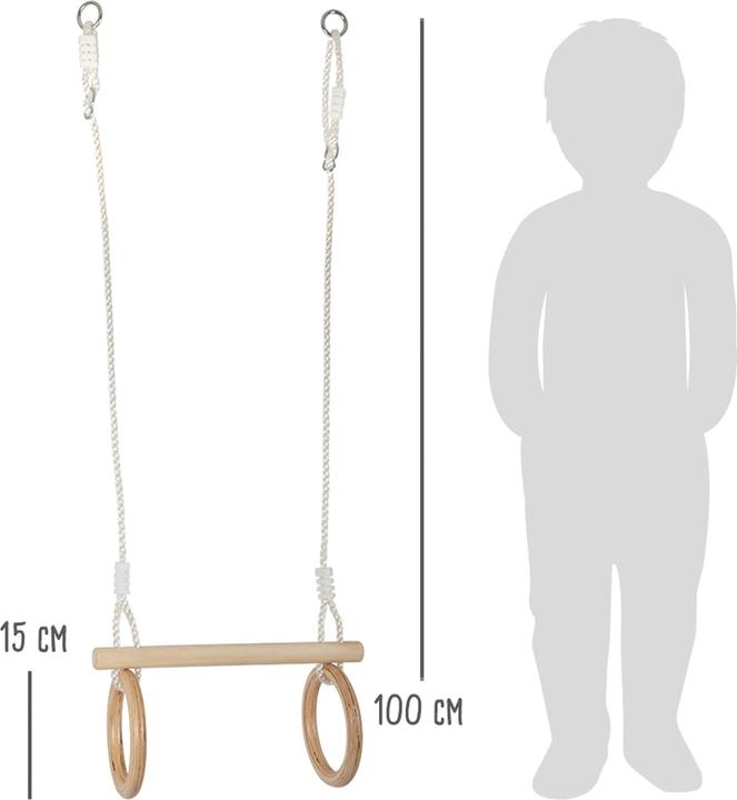 Image du produit small foot Trapèze avec anneaux de gymnastique