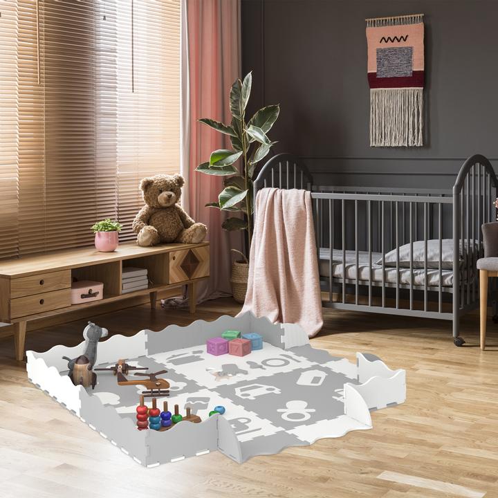 Image du produit Relaxdays tapis puzzle 24 pièces (60 x 60 x 1 cm)